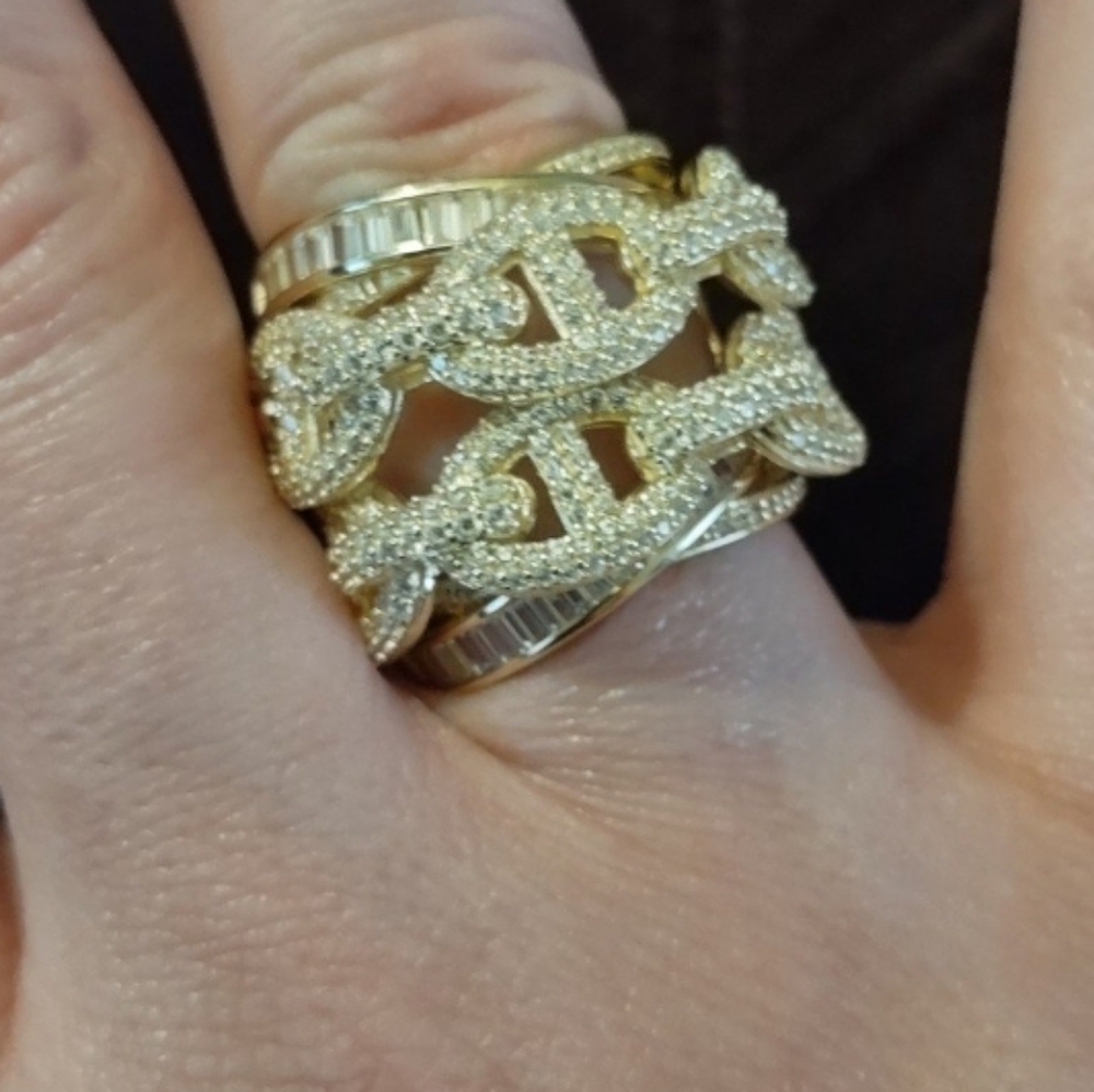 Gold Designer-Inspired Ring